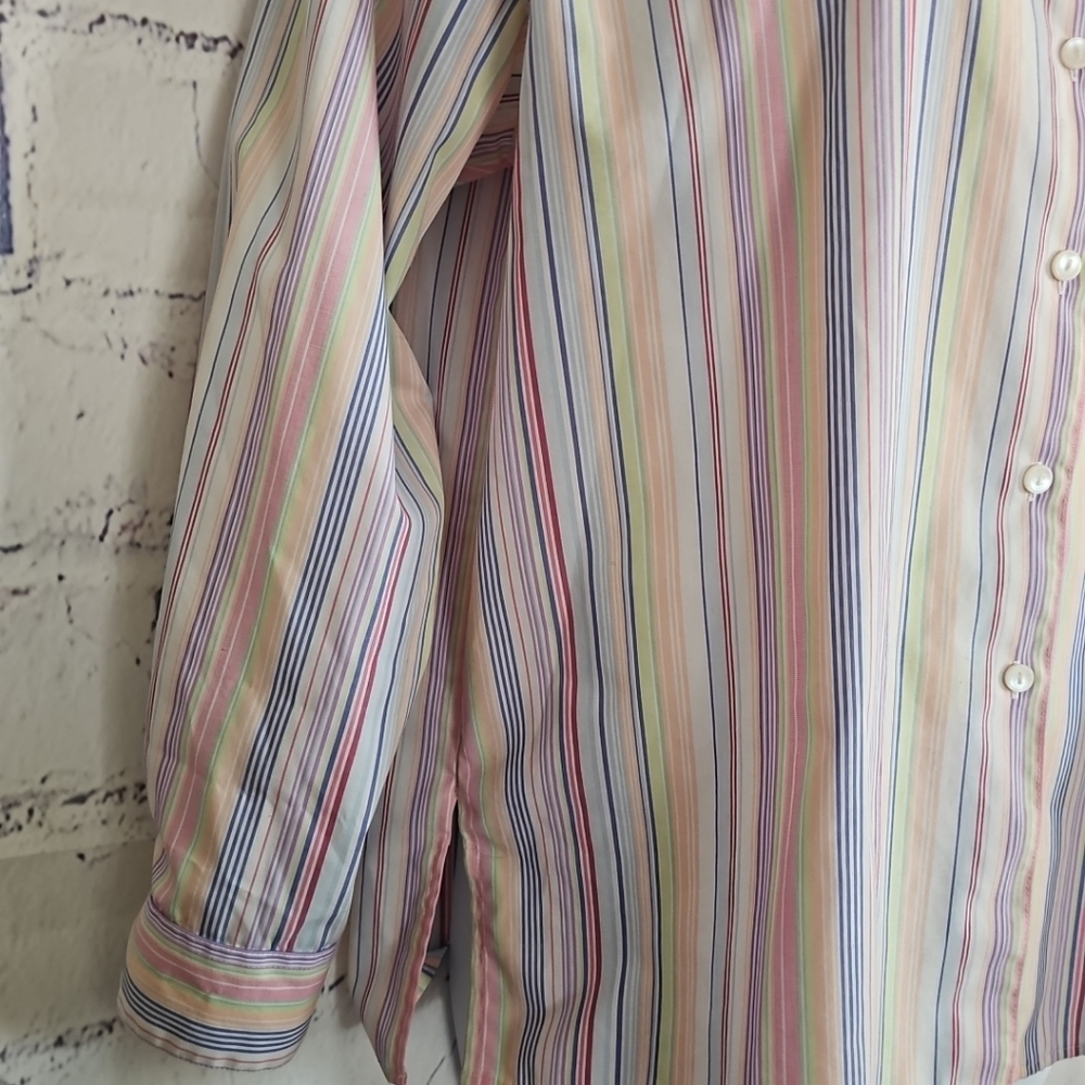 Foxcroft Wrinkle Resistant Button Front Multicolo… - image 5